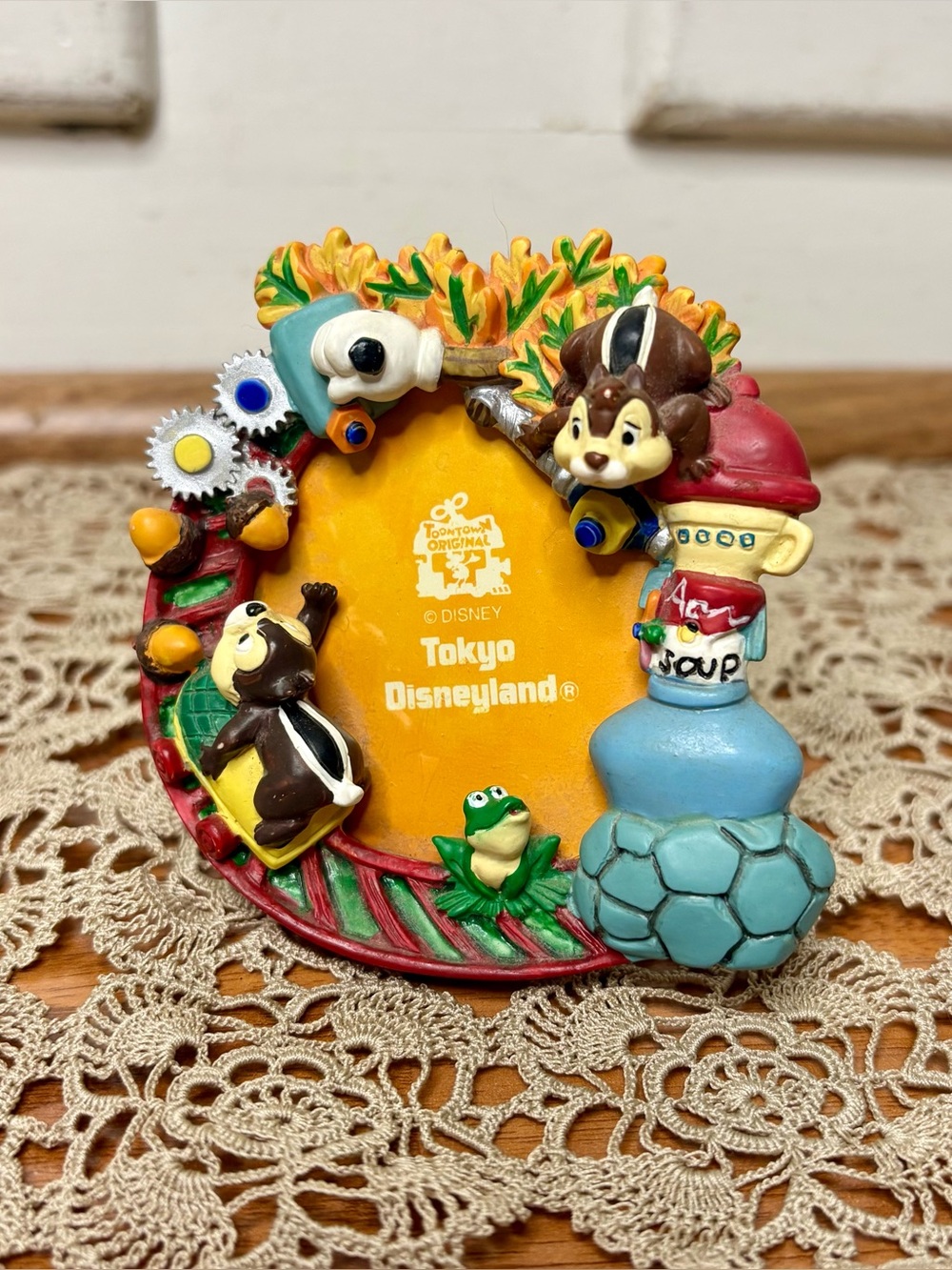 Vintage Tokyo Disney Gadget’s Go Coaster Chip N Dale Mini Photo Frame